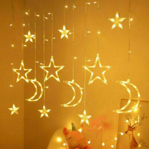 LED Fairy String Window Curtain Lights Star Christmas Xmas Party Home Indoor LED Fairy String Window Curtain Lights Star Christmas Xmas Party Home Indoor