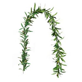 1Pc Greenery Vine Artificial Greenery Garland Vine for Wedding Parties Home Decorations Bookstore Cafe Store Cloth Shop (Option: as picture)