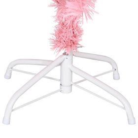 vidaXL Artificial Christmas Tree with Stand Pink 5 ft PVC (Option: as picture)
