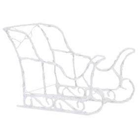 vidaXL Reindeers & Sleigh Christmas Decoration 110.2"x11"x21.7" Acrylic (Option: as picture)