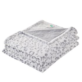 Women's Ultra Soft And Comfortable 3D Sofa Blanket (Option: Gray Leopard-50a60)