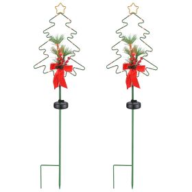 Christmas Tree Solar Stake Light (Option: as picture)