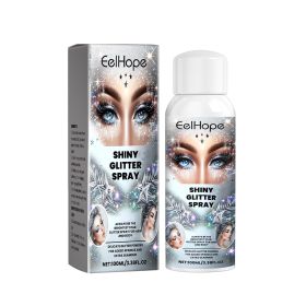 Eelhope Sparkly Glitter Spray, Hair Body Highlight Shimmer Prom Festival Bash Glitter Spray (Option: 2pcs)