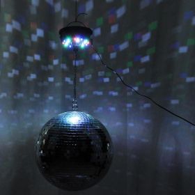 Mirror Ball Motor 6RPM LED RGBW Mirror Ball Kit for Christmas Party Pubs Clubs Decoration (Option: as picture)