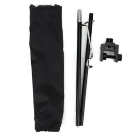Black Portable Aluminum Alloy Folding Light Bracket Stand Outdoor Camping Table Lamp Pole (Option: as picture)