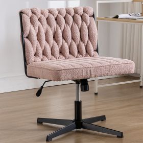 Armless Office Desk Chair No Wheels Cannot Be Sold On Temu (Color: Pink)