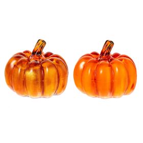2PCS LED Pumpkin Lamps Battery Powered Luminous Decor Light for Indoor Outdoor Tabletop Holiday Decoration (Option: as picture)